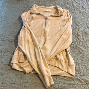 Tan Quarter-Zip Pullover